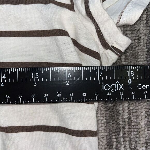 Women’s Grunge Crop‎ Top T Shirt Size Small Brown Zebra Graphic Stripe Stains - Picture 4 of 6